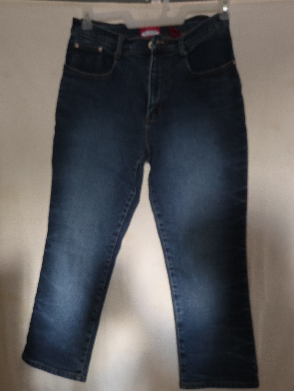 L.A. Blues Womens Dark Blue Cropped Stretch Jeans